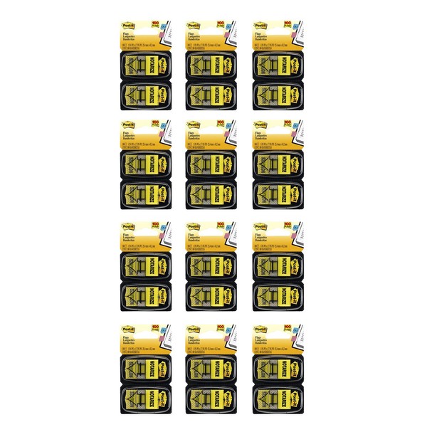 Post-it Mssge 680-NZ2 Notary Yellow Flags 2.5 cm 2 Dispensers