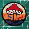 Unbranded VTG Style Magic Mushroom Embroidered Iron On Patch Hippie