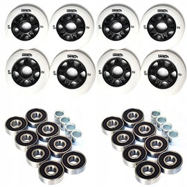 Switch Boards Roller Blade Wheels 80 mm 85A with Bearings ABEC 9 Inline Skate Wheels Pack of 8