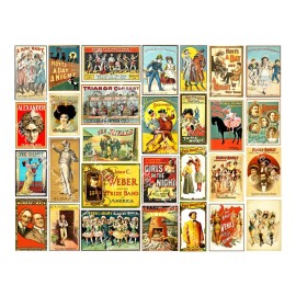 Theater Show Posters for Model Trains & Dollhouse Miniatures, 1 STICKER SHEET