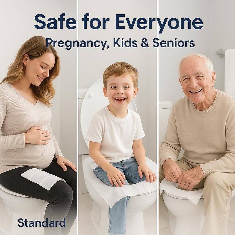 DZHONGD ECOFLUSH XXL Disposable Toilet Seat Covers – Flushable &