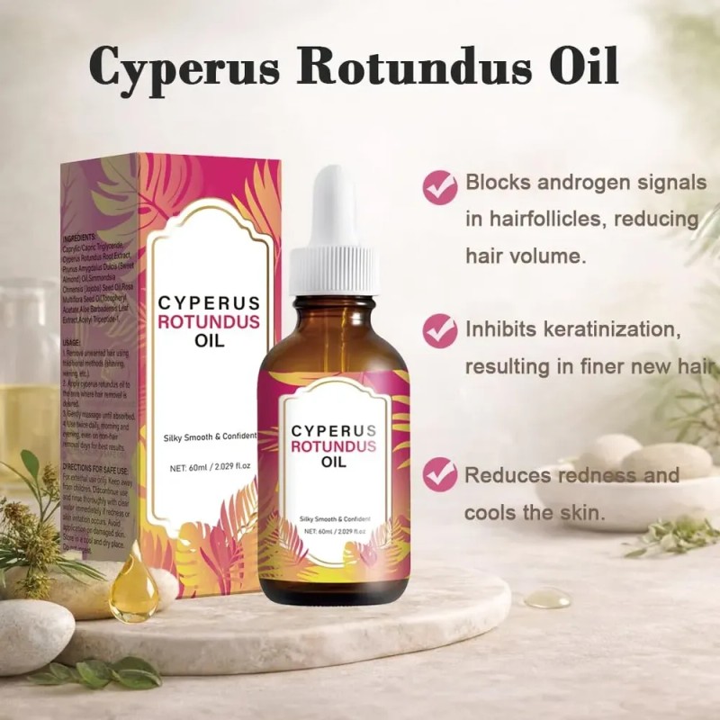 2 Onzas De Aceite De Cyperus Rotundus, Reduce El Vello