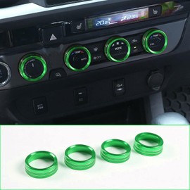 BORUIEN for Toyota Tacoma 2016 2017 2018 2019 2020 2021 2022 2023 Interior Accessories Center Consoles Air Conditioner A/C Trim Auto CD Switch Control Knob Cover (Green)