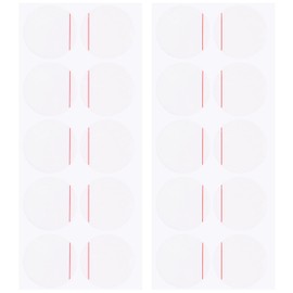 sourcing map 20pcs Watch Back Cover Protective Film, 22mm Red Line PE Round Watch Back Case Protector Film Stickers for Watch Back Case Protection