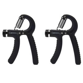 DOETYD 2PCS Hand Grip Strengthener Forearm Strengthener Grip Strength Trainer, Adjustable Resistance 11-132Lbs (5-60kg) Finger Exerciser Black