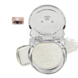 Moonbeam Veil Glitter Eyeshadow – Highlighter Makeup with Shimmer and Shine for Eye Shadow Pallets for Women, Ultra Sparkle Silver White High Shine Look, Highly Pigmented (01#Moonbeam Veil)