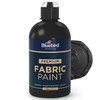 BLUEBIRD Fabric Paint, Lamp Black, 16.9 Fl Oz, Permanent Fabric