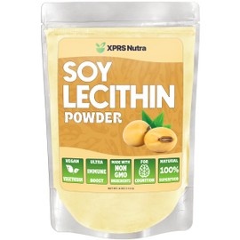 XPRS Nutra Soy Lecithin Powder Food Grade Fat Emulsifier - Suitable for Cooking, Baking and More - Vegan Friendly Soy Lecithin Powder Cooking Aid (8 Ounce)