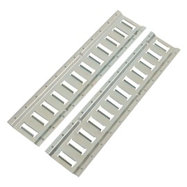 WFLNHB 2 PCS Powder Coated Black E Track Tie Down Rail Kit 2 Foot Heavy Loads Up to 2000 lbs for Garages Van Trailers Motorcycle Tie Downs ATV Mountings