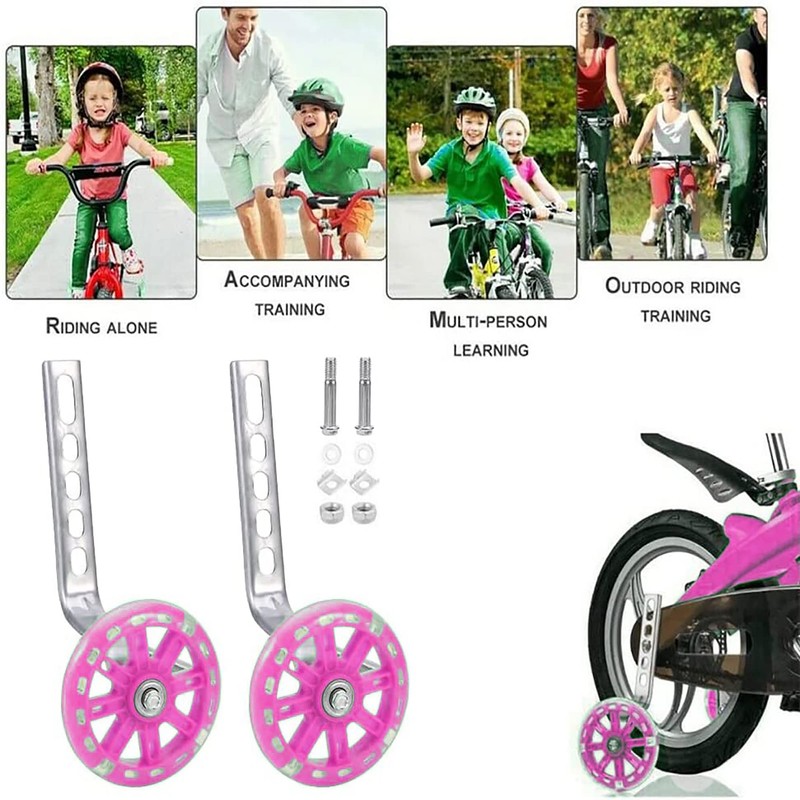 Kids’ Stabilizing Bicycle Training Wheels, Easy Installation, 12 - 20