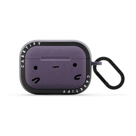 CASETiFY Bounce Airpods Pro (1st/2nd Gen) Case with Ring - sad Potato face - Matte Deep Purple