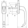 Tilt and Turn Window Handle with 2x Screws Pin Length