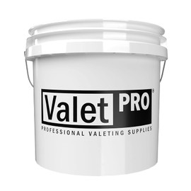 detailmate Car Wash Set: ValetPRO Wash Bucket 3.5 Gallon (Approx. 13 L) White with Detail Guardz Dirt Lock Wash Bucket Insert Red for Scratch-Free Hand Wash