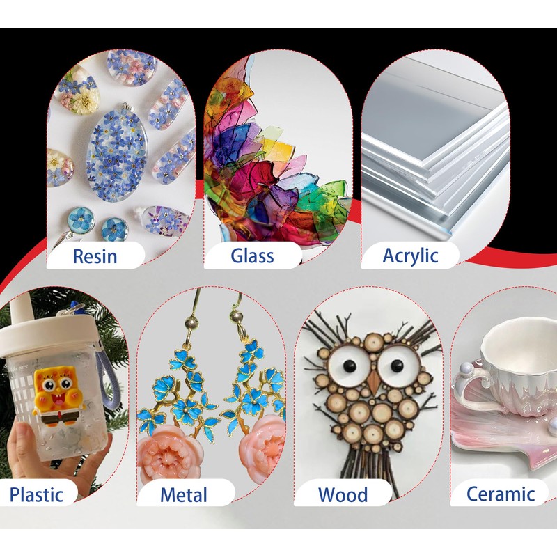 UV Resin Kit with Light, 60g UV Glue with Rechargeable