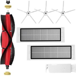 INF Spare parts accessories for Roborock S5/S6 models, 1 x head brush, 2 x HEPA filters, 3 x side brushes, 1x cleaning brush