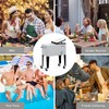 SHAREWIN 60 Quart Rolling Ice Chest, Portable Patio Party Drink