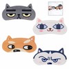 iwobi 4 Pieces Cartoon Eye Mask Cover Lightweight Blindfold Sleeping