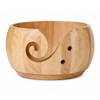 Wooden Yarn Bowl for Crocheting – Tangle-Free Knitting Organizer for