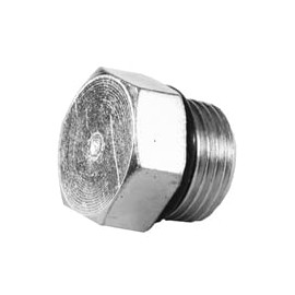 TITAN FITTINGS | SAE O-Ring Boss ORB Solid Hex Head Plug Fitting | 6408-06 | Hex Head Plug 3/8" ORB Male