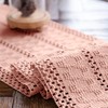 Weldomcor Macrame Table Runner Pink Boho Table Runner with Tassels
