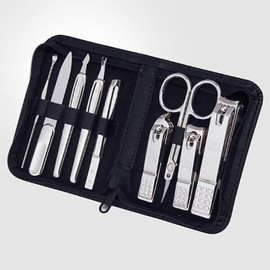 Three Seven Nail Clippers Toenail Clipper Set Silver 9pcs TS-800C / 쓰리쎄븐 손톱깎이 발톱깎이 세트 실버 9pcs TS-800C