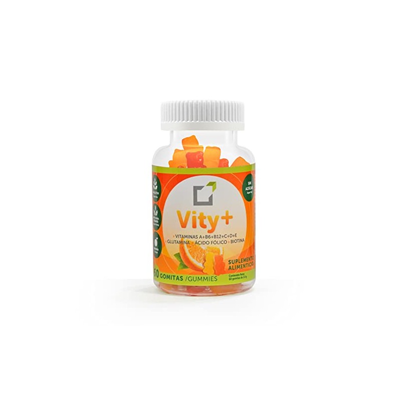 Gomitas multivitamínicas sin azúcar Vity+ | Para niños y adultos