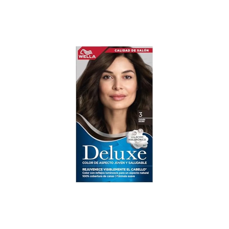 Wella Deluxe, Tinte Permanente 3 Castaño Oscuro, 207 G