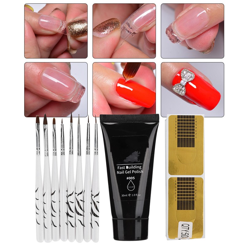 Professional Nail Extension Gel Builder DIY Paper Holder Nail Art