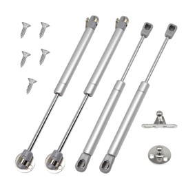GothicBride Pack of 4 Gas Springs, Gas Spring Soft Close Hinges, Furniture Gas Spring for Kitchen Cabinet, Wardrobe, Cupboard Door, Pressure: 60N/6kg (4, 60N)