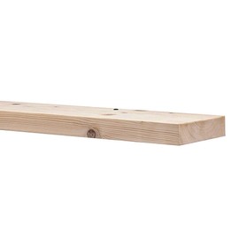 Modern Ember Alma 60 Inch Floating Shelf in Pine | Unfinished | Handcrafted Natural Pine Wood Shelf | Single Bracket Wall-Mounted Fireplace Mantel Shelf | 60” W x 2” H x 8” D