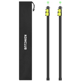 KOMCLUB Tarp Poles 97" Set of 2 Aluminum Heavy Duty Telescoping Tarp Poles Camping Shade Sail Poles for Tent Fly, Awning, Outdoor Camping, Hiking