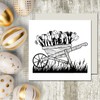 Dekolando Motif Stamp Wheelbarrow with Tulips - Stamp Spring Wooden