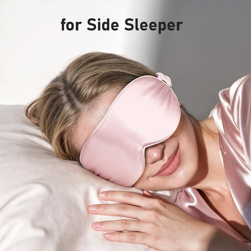 LitBear 100% 22 Momme Mulberry Silk Sleep Mask - 3D