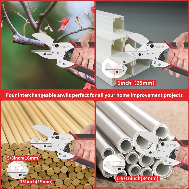 GARTOL Multi Angle Miter Shears Cutter, Multifunctional Trunking Shears For