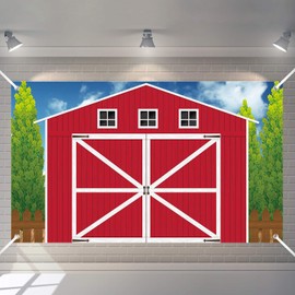 Chiazllta Barn Door Backdrop Farm Theme Baby Shower Decorations Party Accessory Farm Animals Party Background for Fam Birthday Baby Shower Party Decoration Supplies