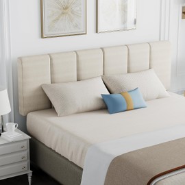 HAOBO Home Upholstered Headboard Foldable King Size Headboards Eastern King/California King Linen Panel with Height Adjustments