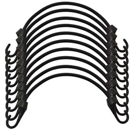Joneaz Small Bungee Cords with Hooks 6 inch, 10-Piece, UV Resistant, 5 mm Diameter Elastic Bungee Cord…