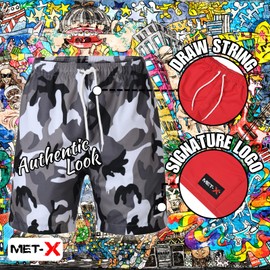 Met-X High Visibility Swimming Shorts Dissolving Swim Shorts Lifeguard Stag Do Prank Set Joke Bachelor Party (as8, Alpha, l, Regular, Regular, Camoflauge)