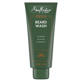 SheaMoisture Lavar la barba para una barba completa aceite de maracuja y manteca de karité para limpiar y refrescar las barbas, 6 onzas