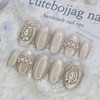 Wedding pearl handmade nail tips - Paddy A / 웨딩