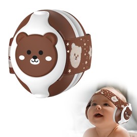 Baby Ear Protection,Bear Baby Headphones Noise Cancelling for Infant Hearing Protection Ages 0-36 Months with Adjustable Headband,25dB NRR Baby Earmuffs,Ideal Baby Travel Essentials for Sleep