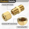 uxcell 5Pcs Brass Compression Tube Fitting, 6mm Tube OD Connector,