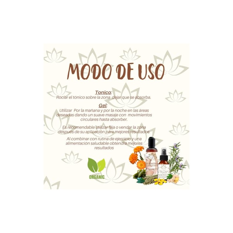 Gel Y Tónico Reductivo Quema Grasa Reafirmante Café Verde