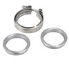Bohaner 2.5" Inch 63mm Stainless Steel V-Band Clamp & Flat