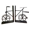 Bicycle Bookends Black Metal Vehicle Cycling Bike Riding Book Shelf