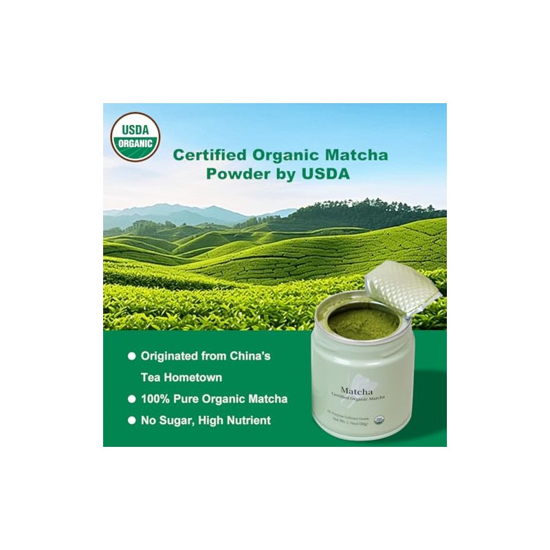 MatchAdmire Organic Culinary Grade Matcha Powder - Rich Flavor &