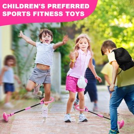 Hewog Skip Ball, Portable Foldable Colorful Flash Wheel Swing Ball, Kids Toys for Girls & Boys, Sports Fitness Toys for Kids & Adults. Gifts for Mom Women & Girls Toys Age 5-10 Years