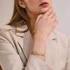 Porment 4mm Oval Silver Bangles for Women Dainty Sterling Silver