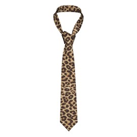 TUFOSERY Leopard Print Men's Novelty Printed Necktie Formal Party Wedding Gift Ties for Men