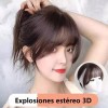Flequillo Copete Postizo De Cabello Natural 3d Con Clip